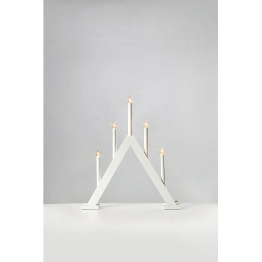 Markslöjd 706222 - Castiçal de Natal ARIELE 5xE10/3W/230V pinho/branco