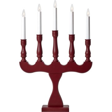 Markslöjd 706373 - Castiçal de Natal SVANEHOLM 5xE10/3W/230V pinho/vermelho