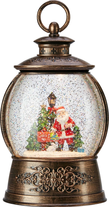 Markslöjd 706451 - Decoração de Natal LED RUDOLPH LED/0,5W/3xAA lanterna bronze