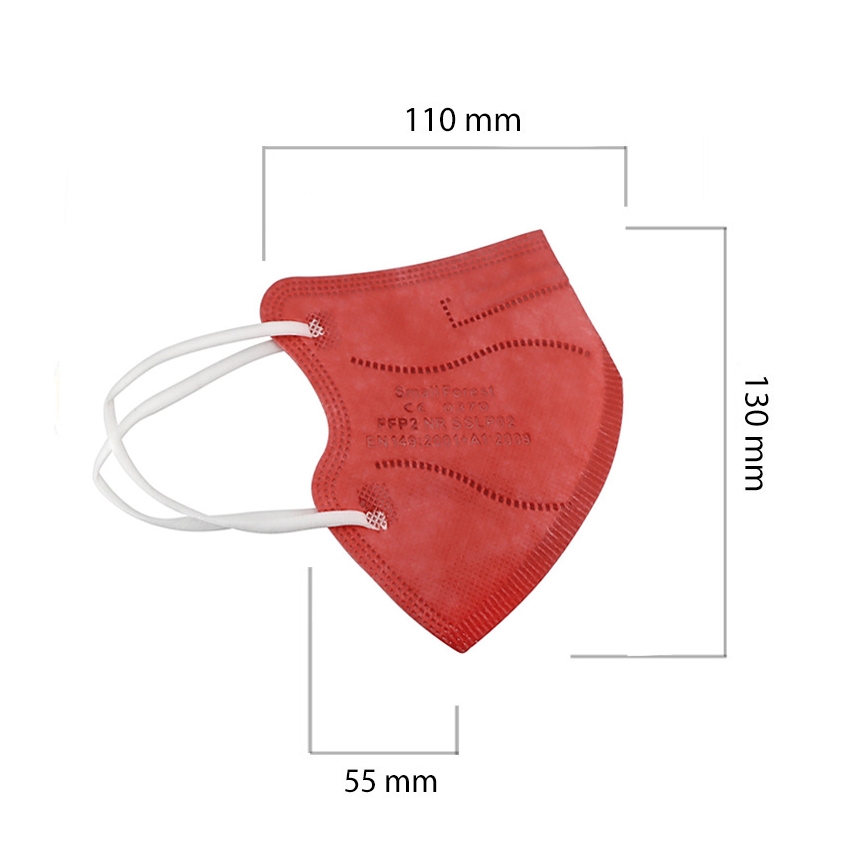 Máscara de tamanho de criança FFP2 Kids NR CE 0370 rosa escuro 1pcs