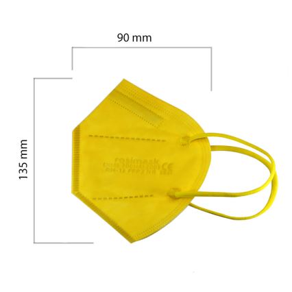 Máscara de tamanho de criança FFP2 ROSIMASK MR-12 NR amarela 1pc
