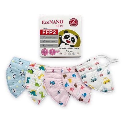 Máscara de tamanho infantil FFP2 NR Kids cogumelos 1pc