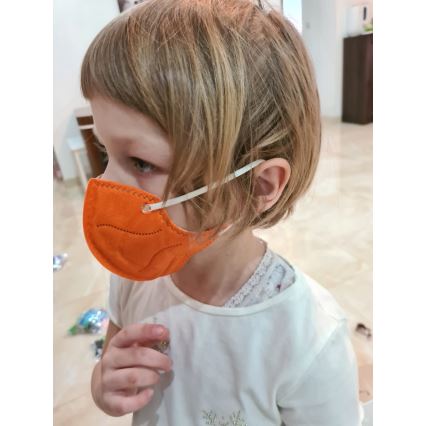 Máscara infantil FFP2 NR Kids laranja 100pcs