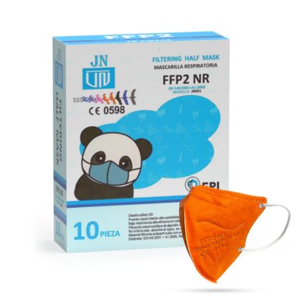 Máscara infantil FFP2 NR Kids laranja 100pcs