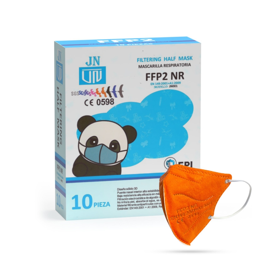 Máscara infantil FFP2 NR Kids laranja 100pcs