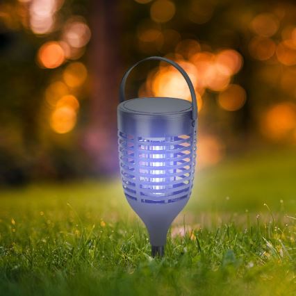 Mata-Insetos solar 3em1 LED/1,3W/3,7V IP24 20 mate