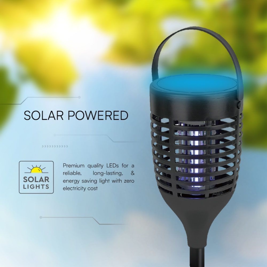 Mata-Insetos solar LED 3em1 LED/1,3W/3,7V IP24 20 mm 2200 mAh