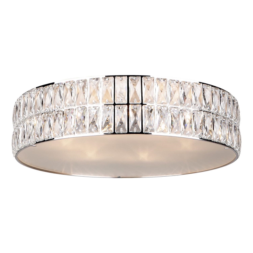 MAXLIGHT C0122 - Iluminação de teto DIAMANTE 6xG9/42W/230V diâmetro 46 cm cromado brilhante