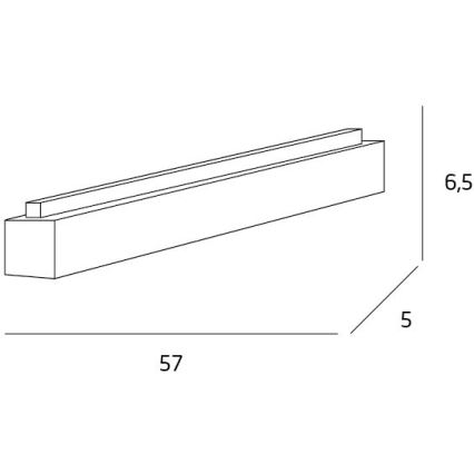 MAXLIGHT C0124 - Iluminação de teto LED LINEAR LED/18W/230V 57 cm branco