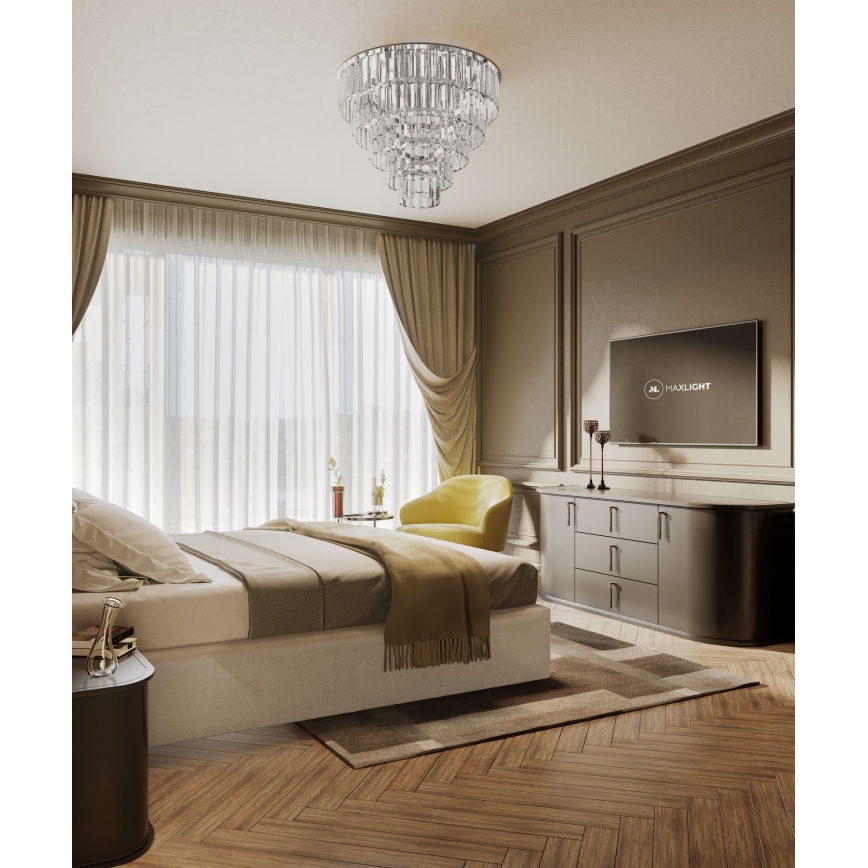 MAXLIGHT C0136 - Iluminação de teto MONACO 9xG9/40W/230V diâmetro 42 cm cromado brilhante