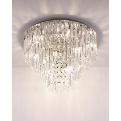 MAXLIGHT C0137 - Iluminação de teto MONACO 15xG9/40W/230V diâmetro 60 cm cromado brilhante