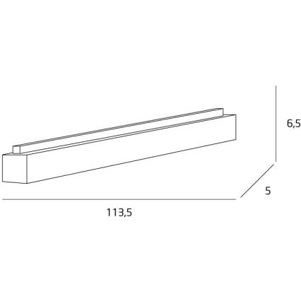 MAXLIGHT C0175D - Iluminação de teto LED com regulação LINEAR LED/36W/230V 113,5 cm preto