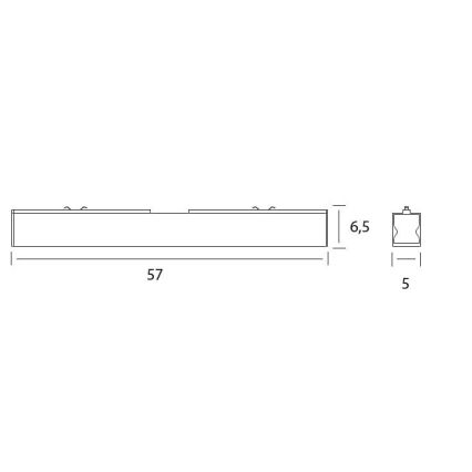 MAXLIGHT C0190D - Iluminação de teto LED com regulação LINEAR LED/18W/230V 57 cm preto