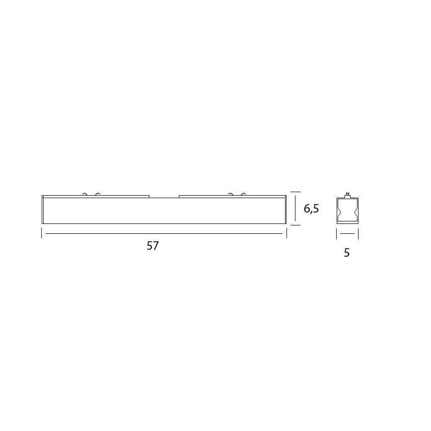 MAXLIGHT C0190D - Iluminação de teto LED com regulação LINEAR LED/18W/230V 57 cm preto