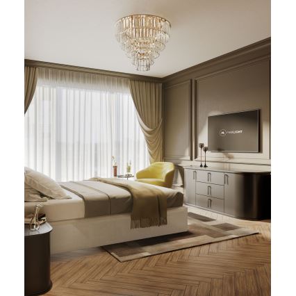 MAXLIGHT C0205 - Iluminação de teto MONACO 9xG9/40W/230V diâmetro 42 cm dourado