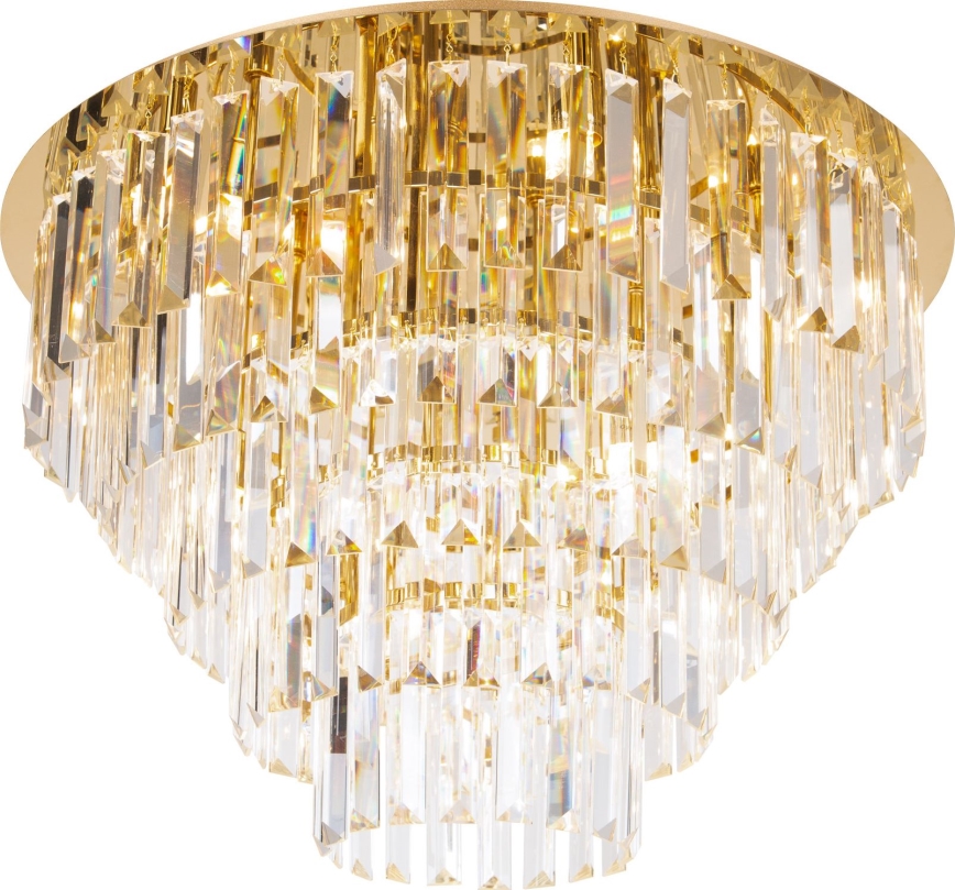 MAXLIGHT C0206 - Iluminação de teto MONACO 15xG9/40W/230V diâmetro 60 cm dourado