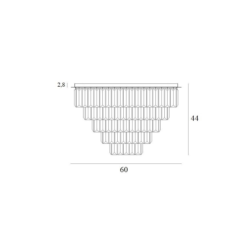 MAXLIGHT C0206 - Iluminação de teto MONACO 15xG9/40W/230V diâmetro 60 cm dourado