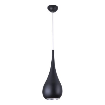 MAXLIGHT P0233 - Candeeiro suspenso DROP 1xE27/40W/230V diâmetro 20 cm preto