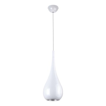 MAXLIGHT P0235 - Candeeiro suspenso DROP 1xE27/40W/230V diâmetro 20 cm branco