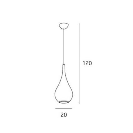 MAXLIGHT P0235 - Candeeiro suspenso DROP 1xE27/40W/230V diâmetro 20 cm branco