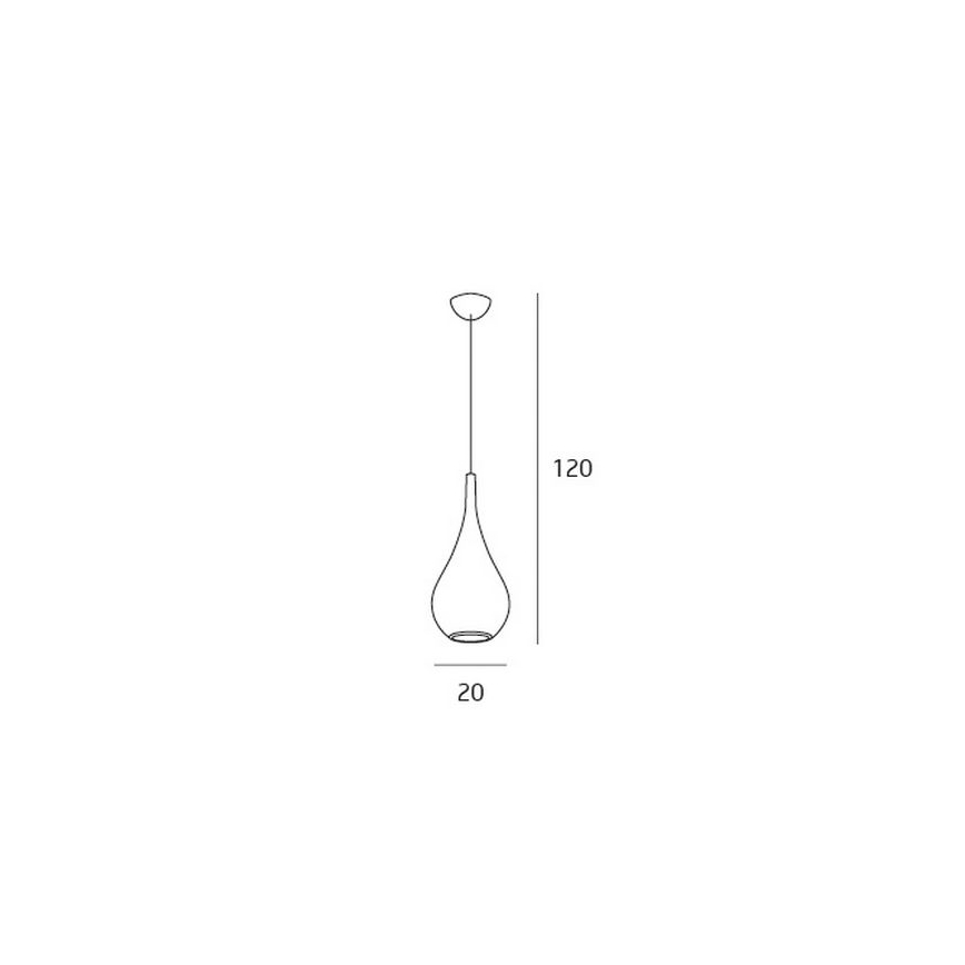 MAXLIGHT P0235 - Candeeiro suspenso DROP 1xE27/40W/230V diâmetro 20 cm branco
