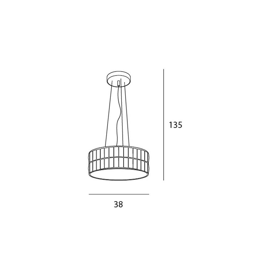 MAXLIGHT P0236 - Candeeiro suspenso DIAMANTE 5xG9/42W/230V diâmetro 38 cm cromado brilhante