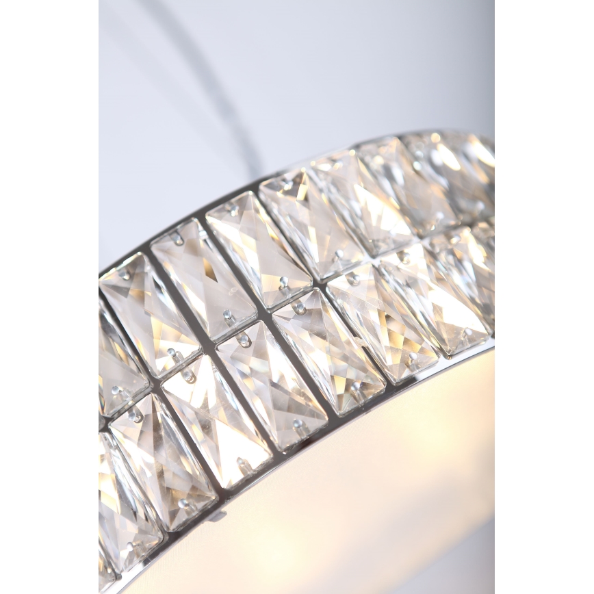 MAXLIGHT P0238 - Candeeiro suspenso DIAMANTE 6xG9/42W/230V diâmetro 46 cm cromado brilhante