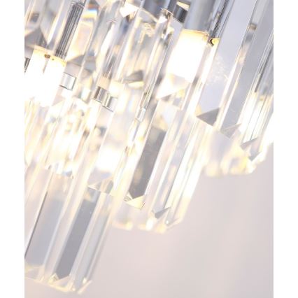 MAXLIGHT P0259 - Candeeiro suspenso MONACO 9xG9/40W/230V diâmetro 42 cm cromado brilhante