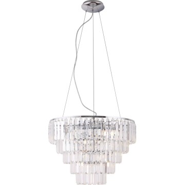 MAXLIGHT P0260 - Candeeiro suspenso MONACO 15xG9/40W/230V diâmetro 60 cm cromado brilhante