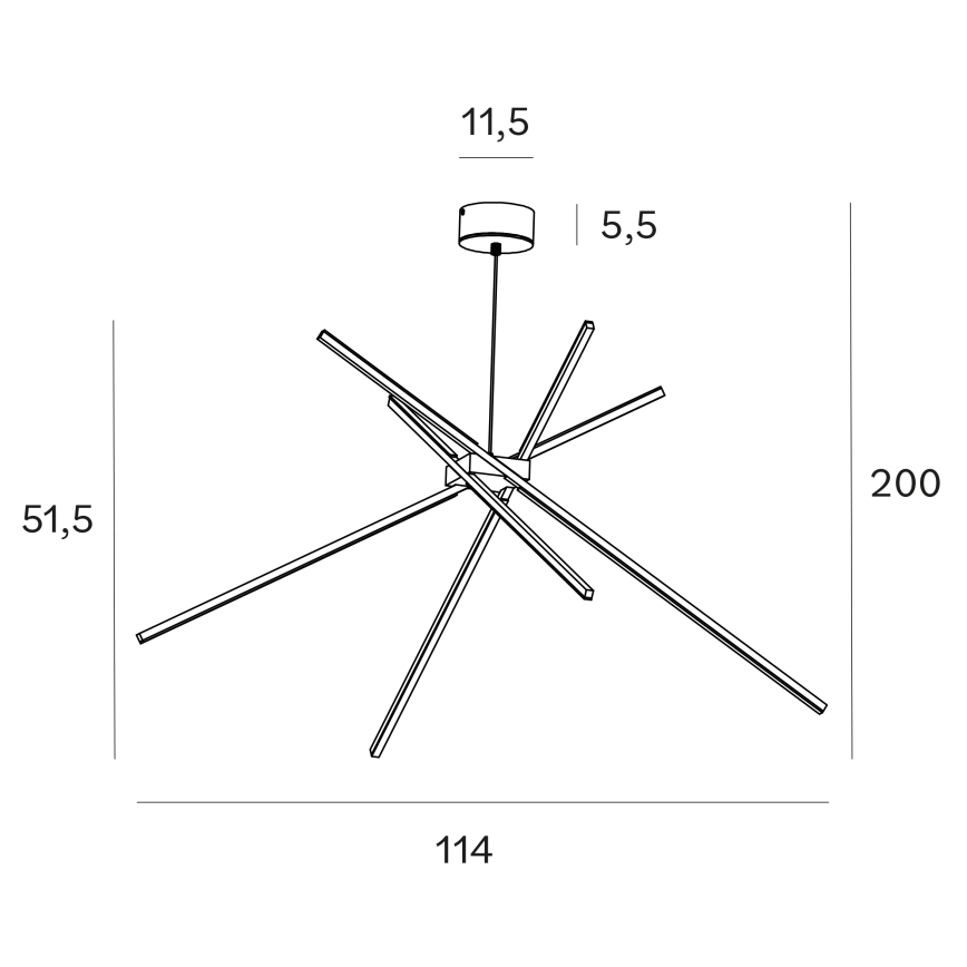 MAXLIGHT P0270 - Candeeiro suspenso LED ARANHA LED/33W/230V branco