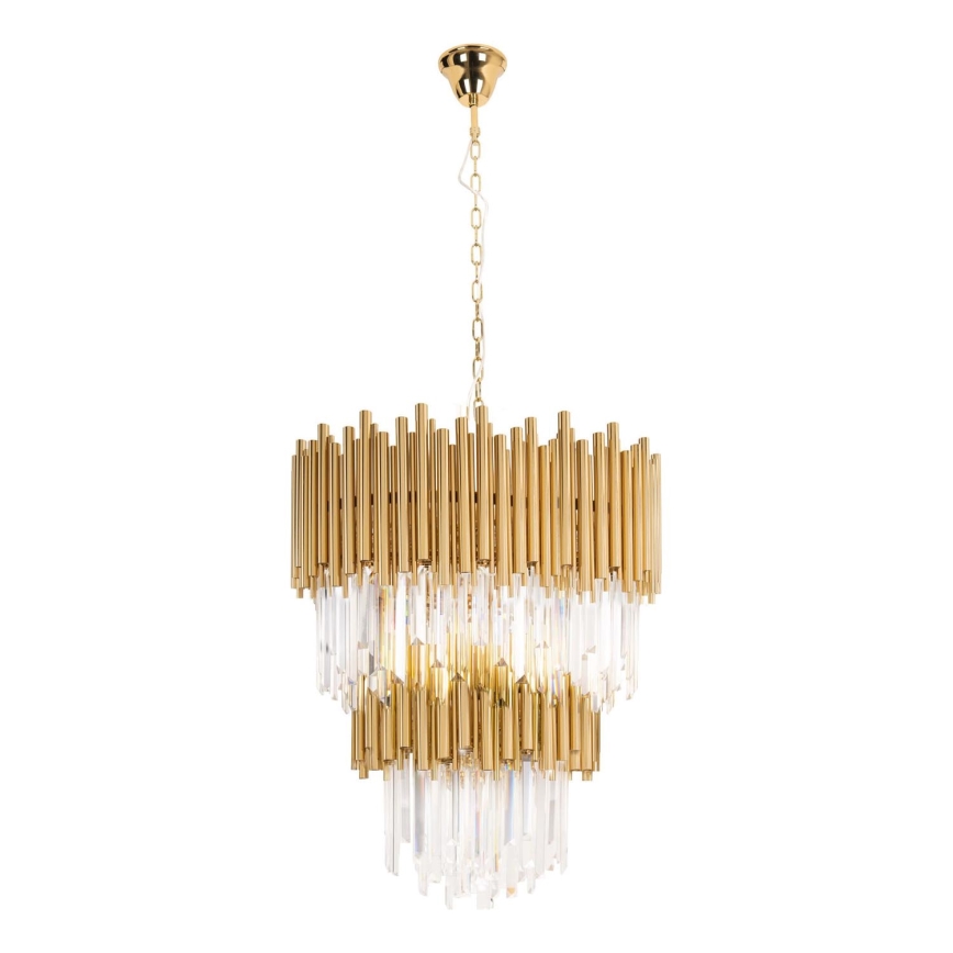 MAXLIGHT P0283 - Candeeiro suspenso VOGUE 16xE14/40W/230V diâmetro 60 cm dourado