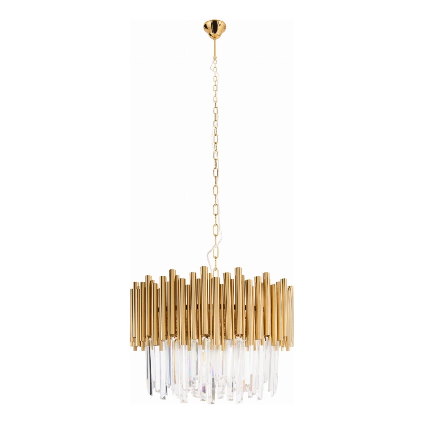 MAXLIGHT P0284 - Candeeiro suspenso VOGUE 12xE14/40W/230V diâmetro 60 cm dourado