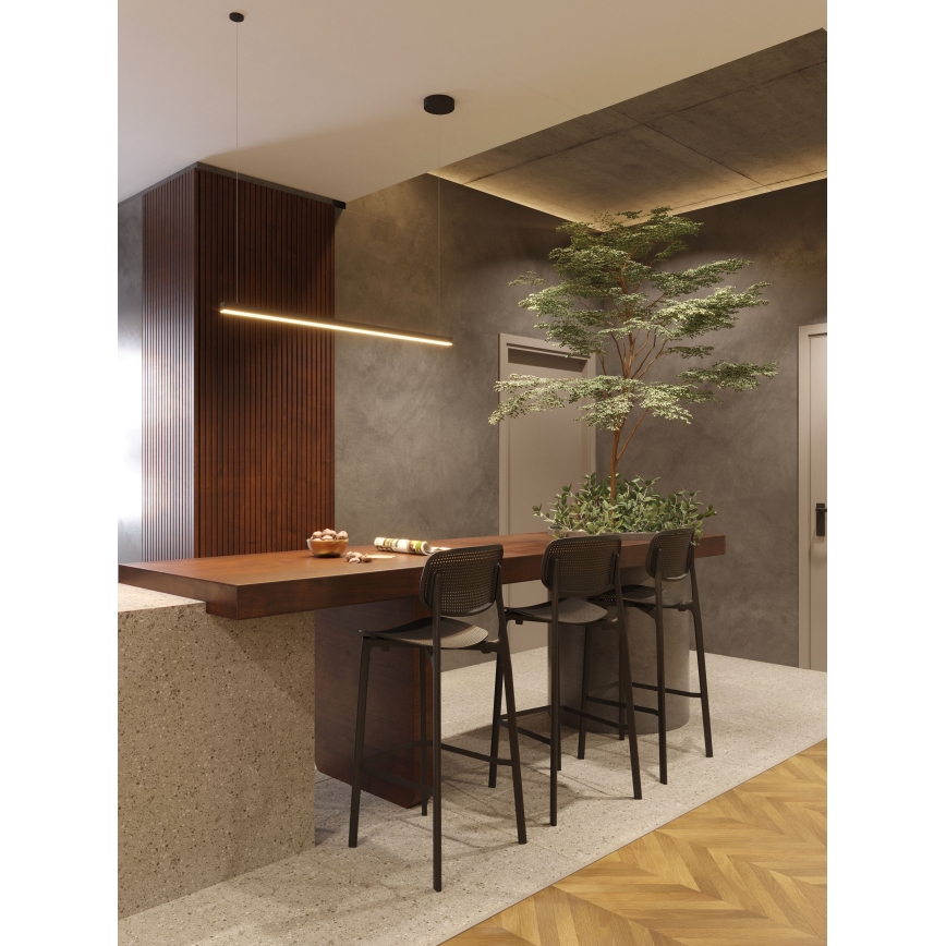 MAXLIGHT P0310 - Candeeiro suspenso LED TRIO LED/12W/230V preto