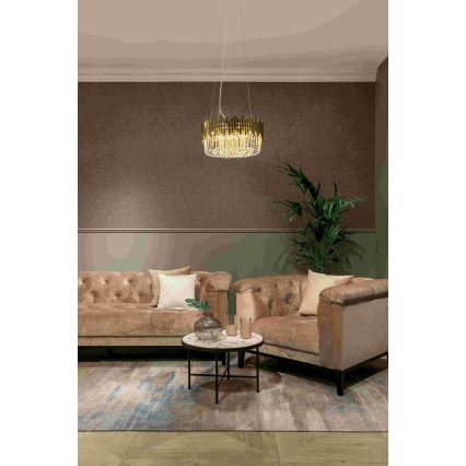 MAXLIGHT P0368 - Candeeiro suspenso TREND 8xE14/40W/230V diâmetro 45 cm dourado