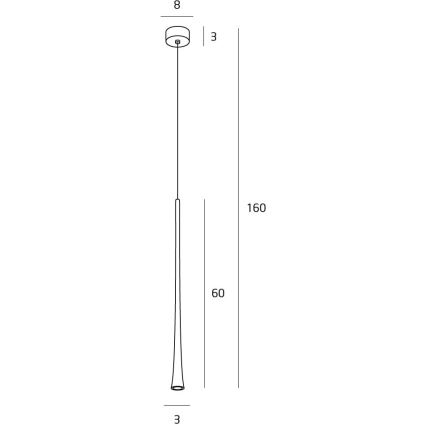 MAXLIGHT P0373 - Candeeiro suspenso LED CAFÉ LED/7W/230V diâmetro 3 cm preto