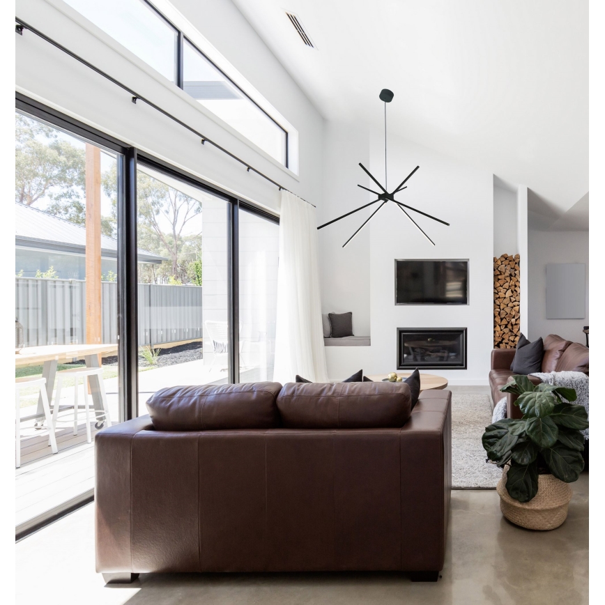 MAXLIGHT P0412 - Candeeiro suspenso LED ARANHA LED/33W/230V preto