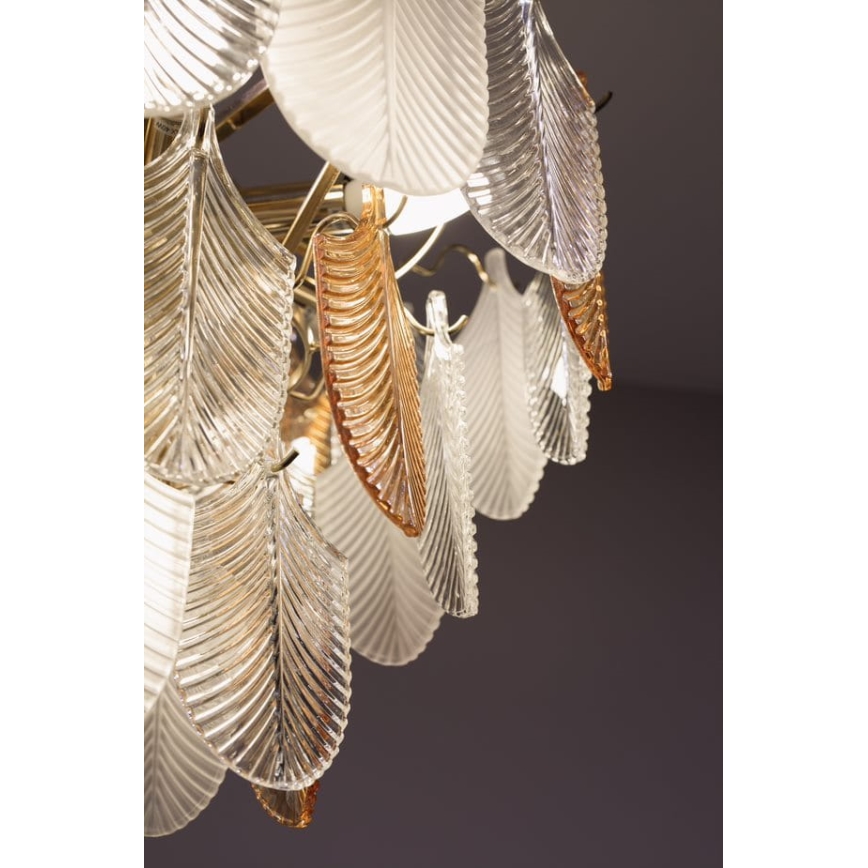 MAXLIGHT P0417 - Candeeiro suspenso ARWENA 7xE14/40W/230V diâmetro 50 cm dourado