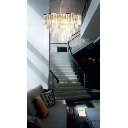 MAXLIGHT P0424 - Candeeiro suspenso MONACO 15xG9/40W/230V diâmetro 60 cm dourado
