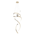 MAXLIGHT P0427D - Candeeiro suspenso LED com regulação RITZ LED/100W/230V diâmetro 60 cm CRI 90 dourado