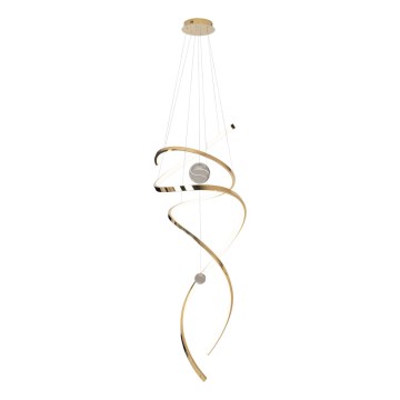 MAXLIGHT P0427D - Candeeiro suspenso LED com regulação RITZ LED/100W/230V diâmetro 60 cm CRI 90 dourado