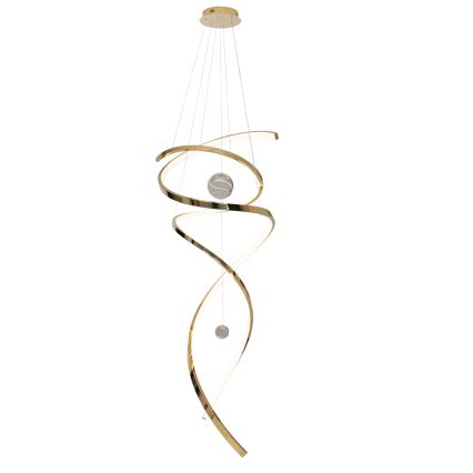 MAXLIGHT P0427D - Candeeiro suspenso LED com regulação RITZ LED/100W/230V diâmetro 60 cm CRI 90 dourado