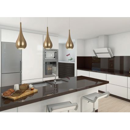 MAXLIGHT P0436 - Candeeiro suspenso DROP 1xE27/40W/230V diâmetro 20 cm dourado