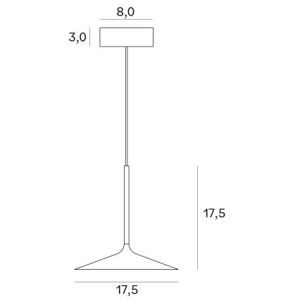 MAXLIGHT P0456 - Candeeiro suspenso LED HANA LED/6W/230V diâmetro 17,5 cm preto