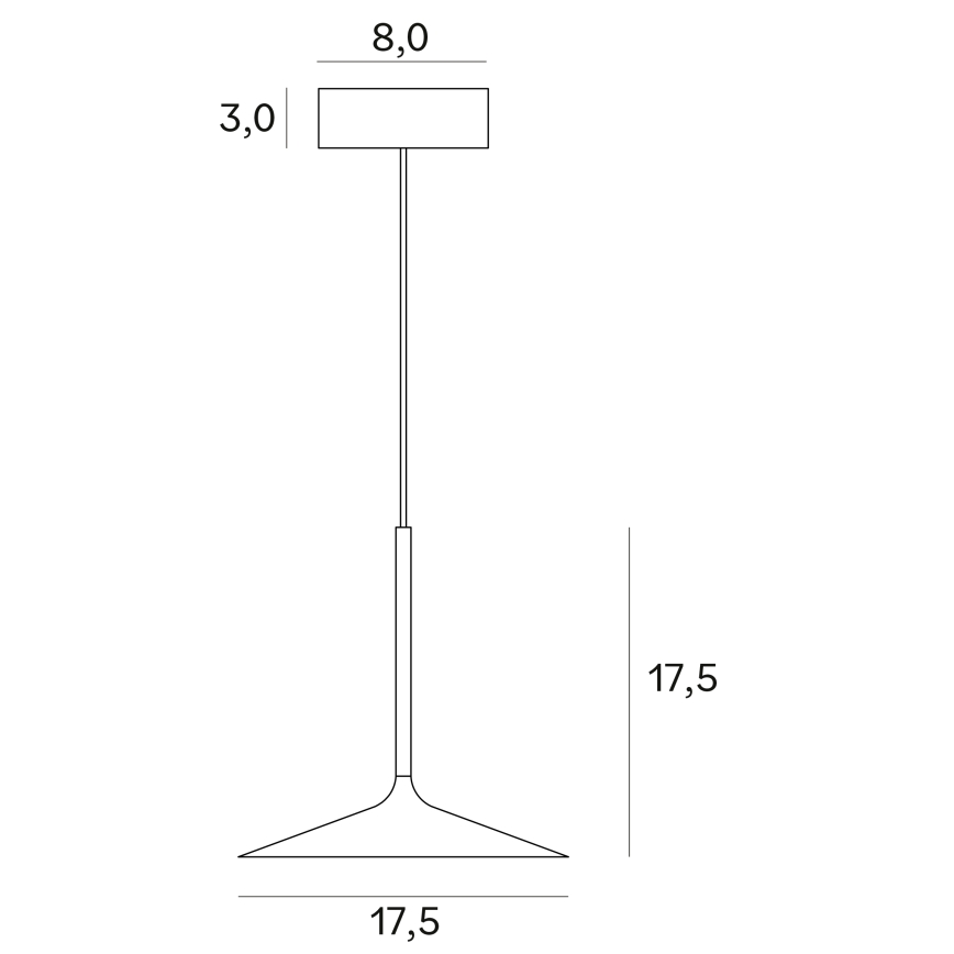 MAXLIGHT P0456 - Candeeiro suspenso LED HANA LED/6W/230V diâmetro 17,5 cm preto