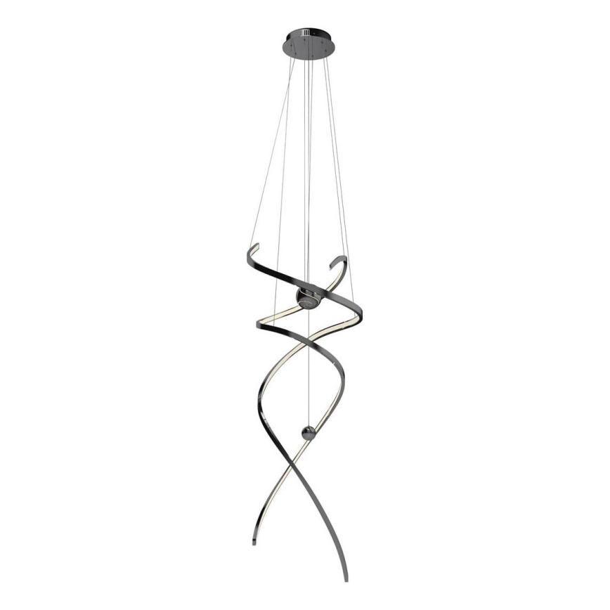 MAXLIGHT P0500D - Candeeiro suspenso LED com regulação RITZ LED/100W/230V diâmetro 60 cm CRI 90 preto