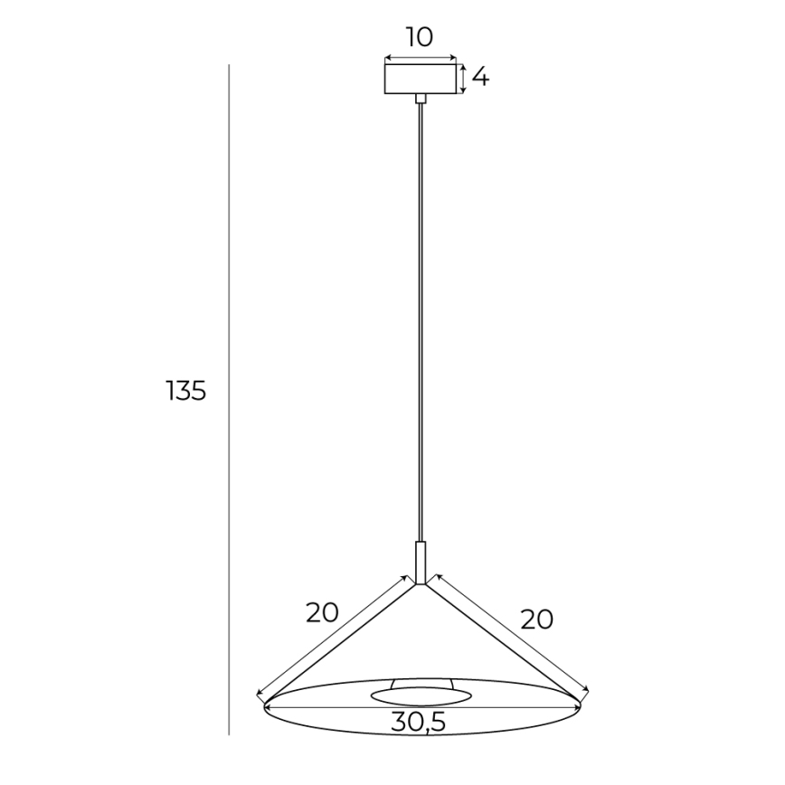 MAXLIGHT P0505 - Candeeiro suspenso LED VULCANO LED/5W/230V diâmetro 30,5 cm branco
