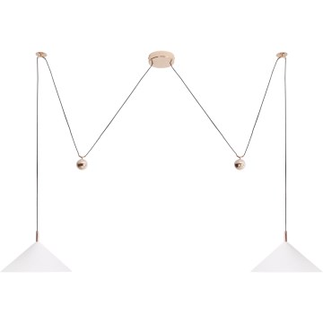 MAXLIGHT P0506 - Candeeiro suspenso LED VULCANO 2xLED/5W/230V aranha branco