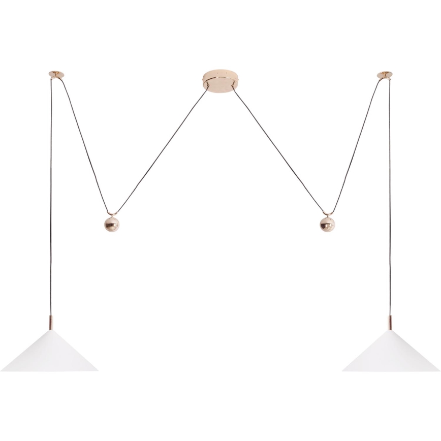 MAXLIGHT P0506 - Candeeiro suspenso LED VULCANO 2xLED/5W/230V aranha branco