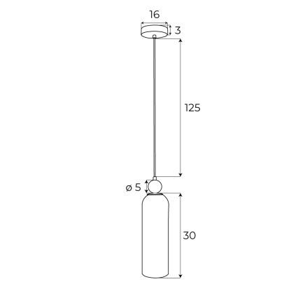 MAXLIGHT P0510 - Candeeiro suspenso CAMPANILA 1xE27/40W/230V diâmetro 10 cm latão/bege