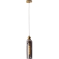 MAXLIGHT P0511 - Candeeiro suspenso CAMPANILA 1xE27/40W/230V diâmetro 10 cm latão/cinzento
